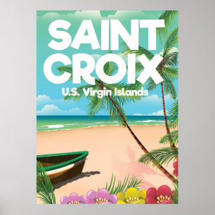 Santo Croix, poster de viagens dos E.U. Virgin