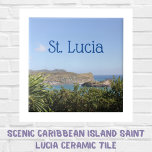 Santo da Ilha do Caribe Cênico Lúcia<br><div class="desc">Fotografia cêntrica de Christine aka stine1 da ilha de Ruas Caribe. Lúcia com verde exótico e uma vila pitoresca perto do mar Caribe. Acima de tudo, o céu azul de verão. Viagem de souvenir de cruzeiro perfeito para Caribe de souvenir ou guardar. ilha de caribe cênico, santo lucia, rua. lucia,...</div>