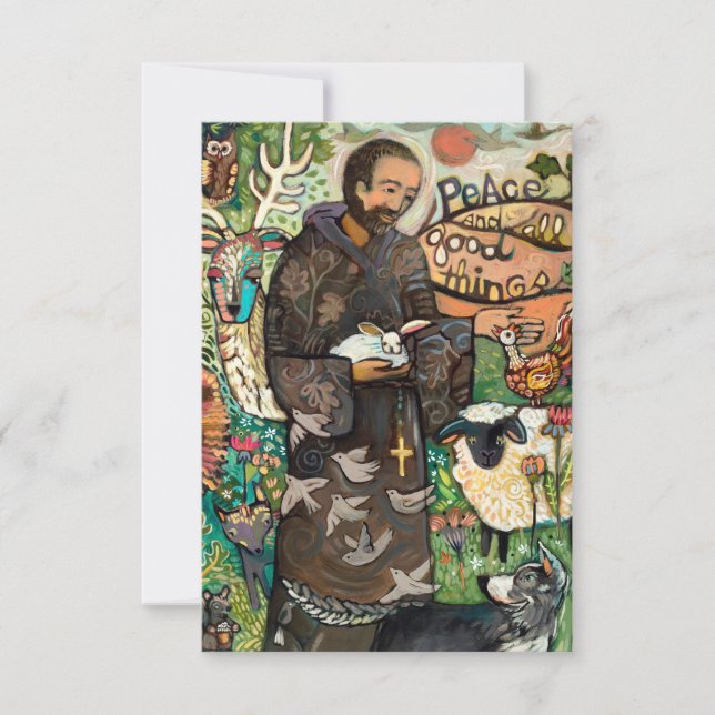 Santo Francis Prayer Card, oração pela paz (Frente)