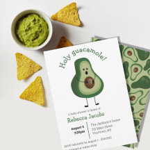 Santo Guacamole! Convite para chás de fraldas