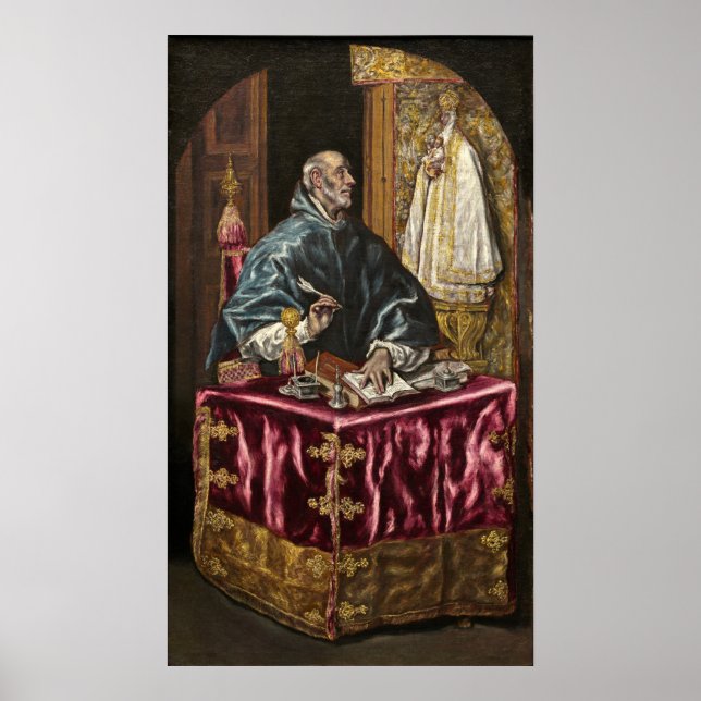 Santo Ildefonso - El Greco, Poster de Belas Artes  (Frente)
