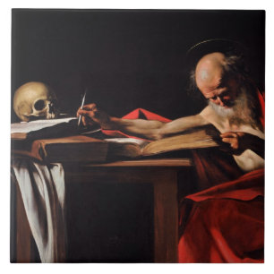 Santo Jerome Escrevendo (por Caravaggio)