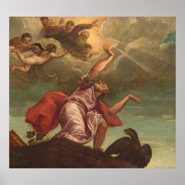 Santo John the Evangelist - Titian Fine Art Poster (Frente)