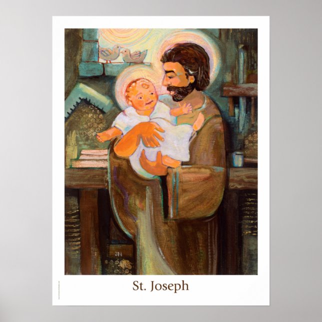 Santo Joseph e Baby Jesus poster (Frente)