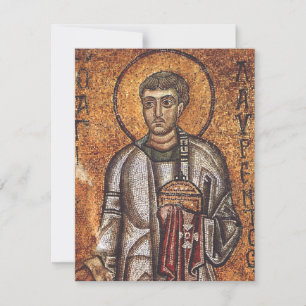 Santo Lawrence Impressão de Arte Mosaico Ortodoxa