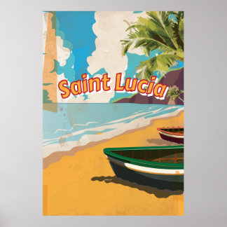 Santo Lucia Vintage férias Poster