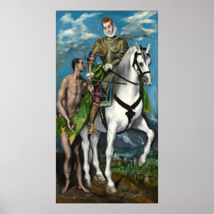 Santo Martin - El Greco, Poster de Belas Artes Gre