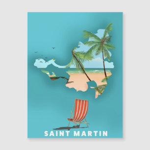 Santo Martin Ilustrated map.