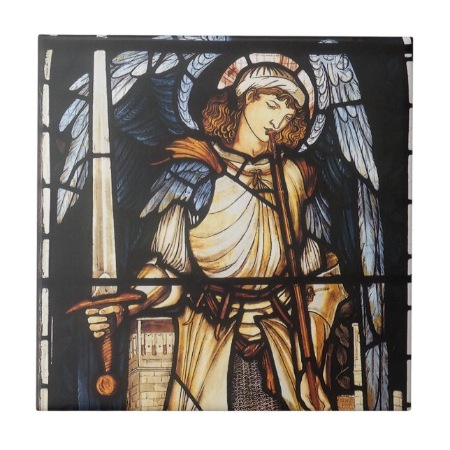 Santo Michael por Sir Edward Coley Burne-Jones (Frente)