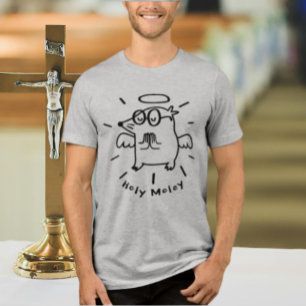 Santo Moley Camisa de Ilustração Engraçada de An