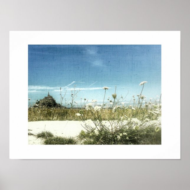 Santo Mont Michel View Normandy France Poster (Frente)