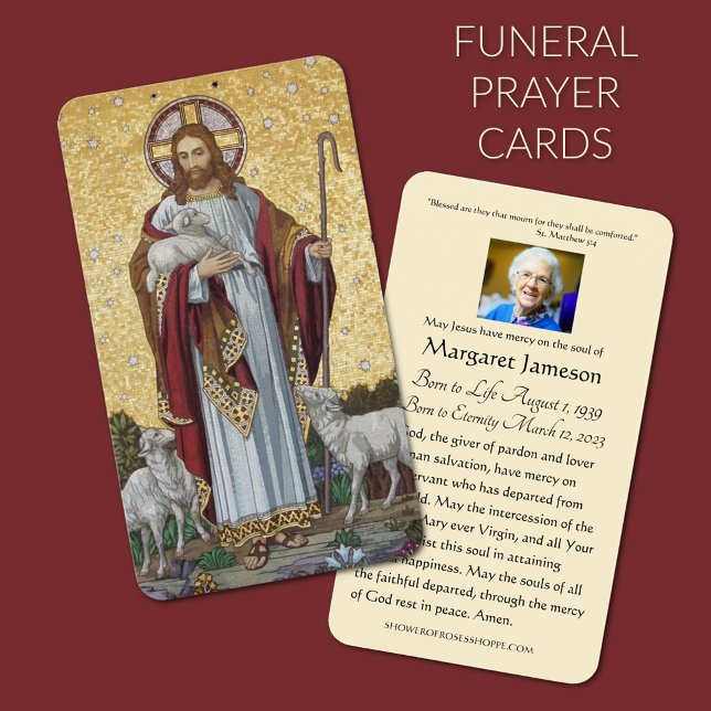 Santo Ofício, Santo Ofício, Jesus - (Christian Funeral Prayer Cards Jesus the Good Shepherd)