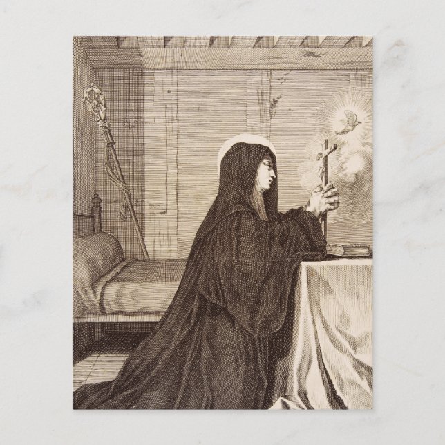 Santo Scholastica Patroness da escola (Frente)