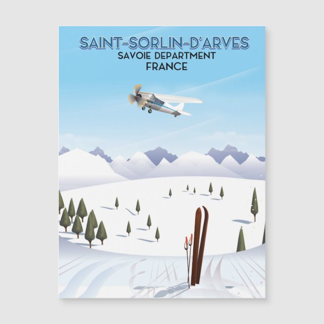 Santo Sorlin d'Arves França ski poster (Frente)