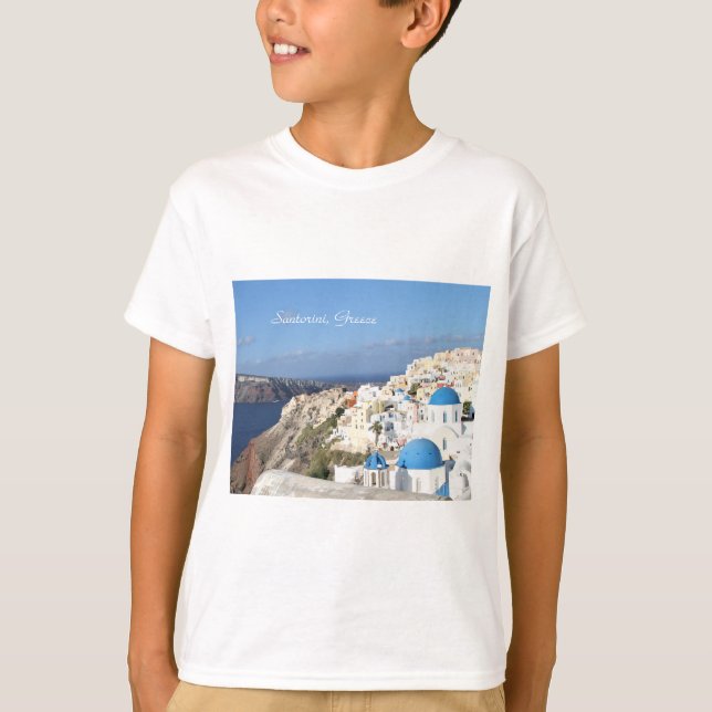 Santorini, Grécia, Aldeia de Oia, camisa infantil (Frente)