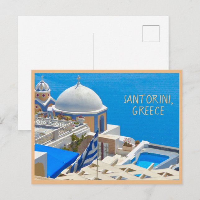 SANTORINI, GRÉCIA Cartão postal (Frente/Verso)