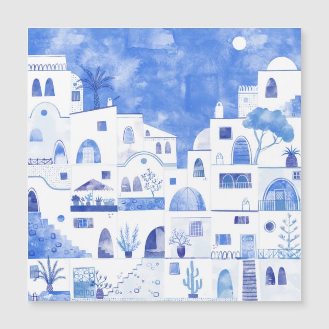 Santorini Grécia Watercolor (Frente)