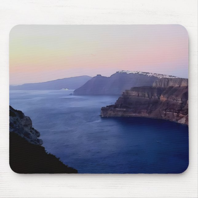 Santorini Greece Souvenir Mousepad (Frente)