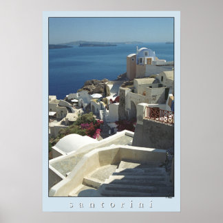 Santorini Poster Impressão (fotografia cinematográ