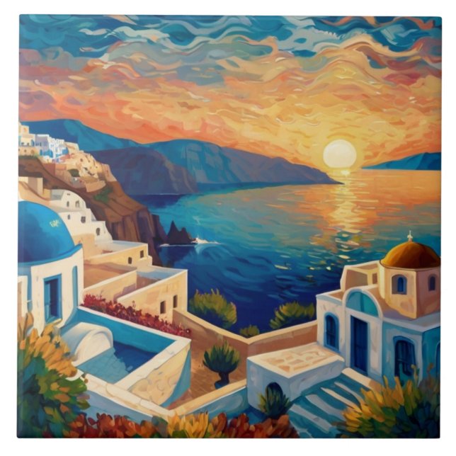 Santorini Sunset - Grécia - Vila da Ilha Grega (Frente)