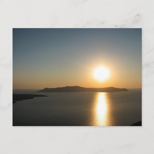 Santorini Sunset, Ilhas Gregas - Cartão postal (Frente)