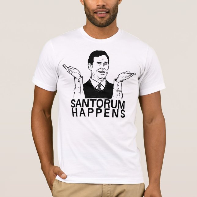 Santorum acontece camisa (Frente)