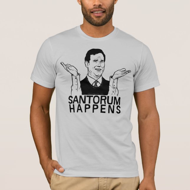 Santorum acontece camisa (Frente)