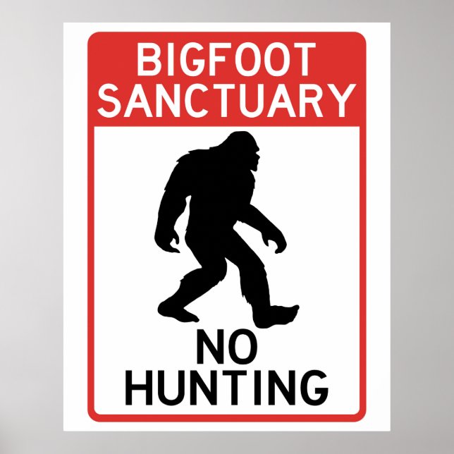 Santuário Bigfoot (Sasquatch), sem Poster de caça (Frente)