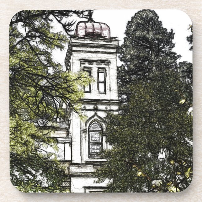 Santuário entre as árvores Porta copos plástica (Frente)