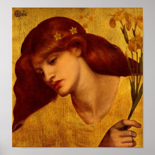 Santuários Lilias 1874 do poster por Rossetti