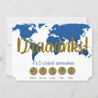 são 5 horas em algum lugar Brunch Convite