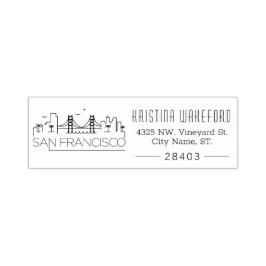 São Francisco | Carimbo de autoimpressão de endere