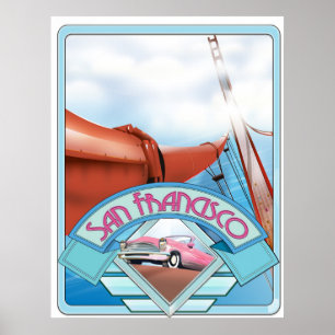 São Francisco, EUA, poster de viagens