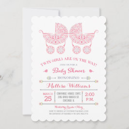 São Gêmeas! Convite para Chás de fraldas Gêmeos