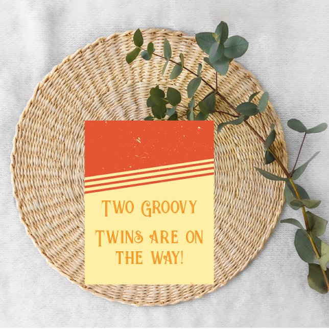 São Gêmeos! Anúncio de Gravidez em Dois Groovy (Criador carregado)