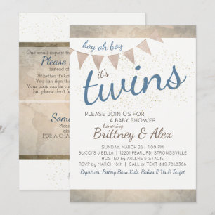 São Gêmeos! Convite para chás de fraldas