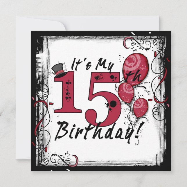 São os meus convites de 15 festa de aniversário (Frente)