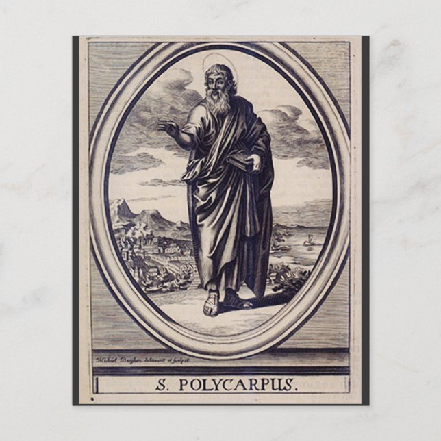 São Policarpo de Esmirna Mártir e Pai da Igreja (Frente)