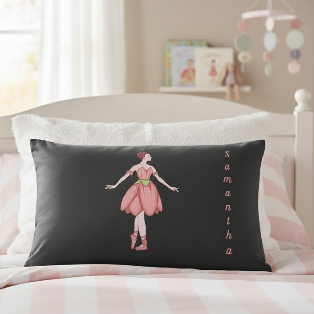 Sapatilha de Ballet Rosa e Preta Personalizada (Criador carregado)