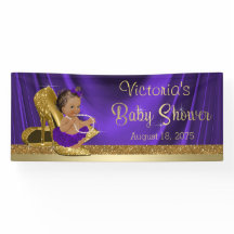 Sapato de Salto Alto Dourado Roxo Chuveiro de Bebê