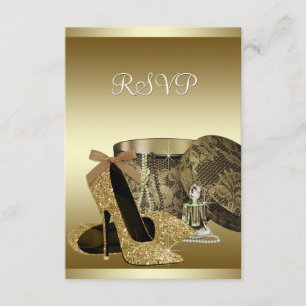 Sapatos de Salto Alto Pérolas Preto Dourado RSVP