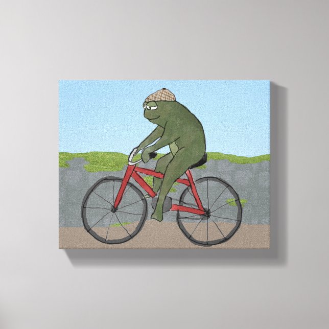 Sapo cavalheiro numa Canvas de bicicleta (Frente)