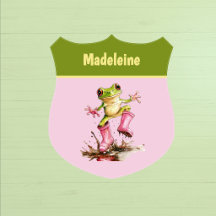 Sapo com Botas Rosa Bonitas em Poça Monograma 