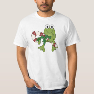 Sapo com Camisetas e presentes de canas doces