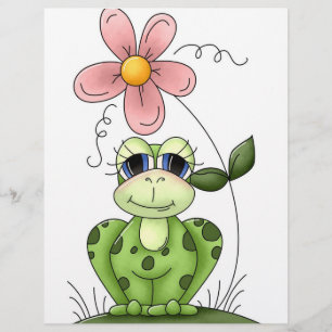 sapo com flor rosa