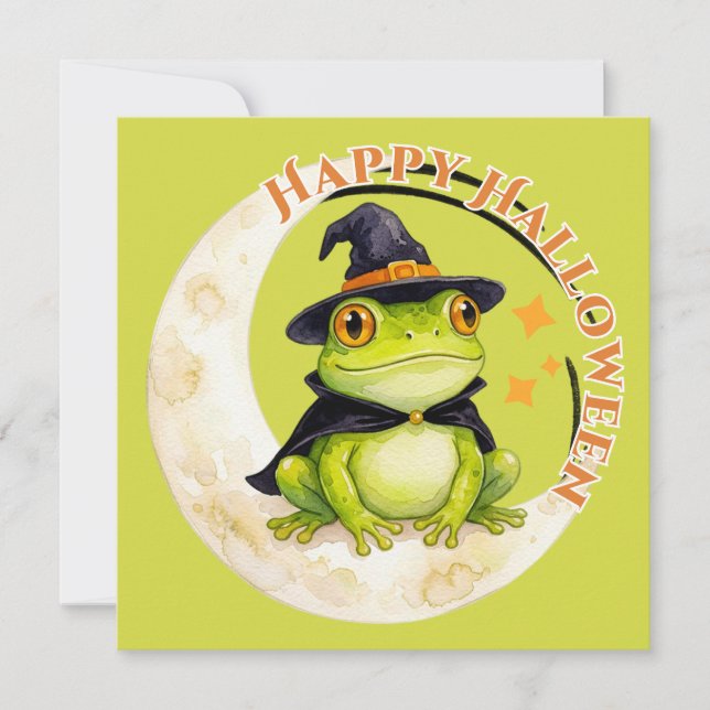 Sapo Cute de Halloween Bruxa (Frente)