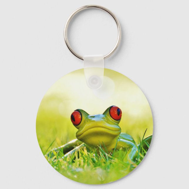 Sapo De Árvore Com Chaveiro De Olhos Vermelhos (Frente)