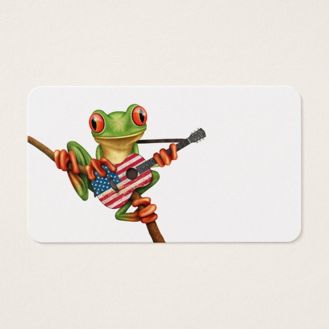 Sapo De Árvore Jogando Pavilhão Americano, Guitarr (Frente)