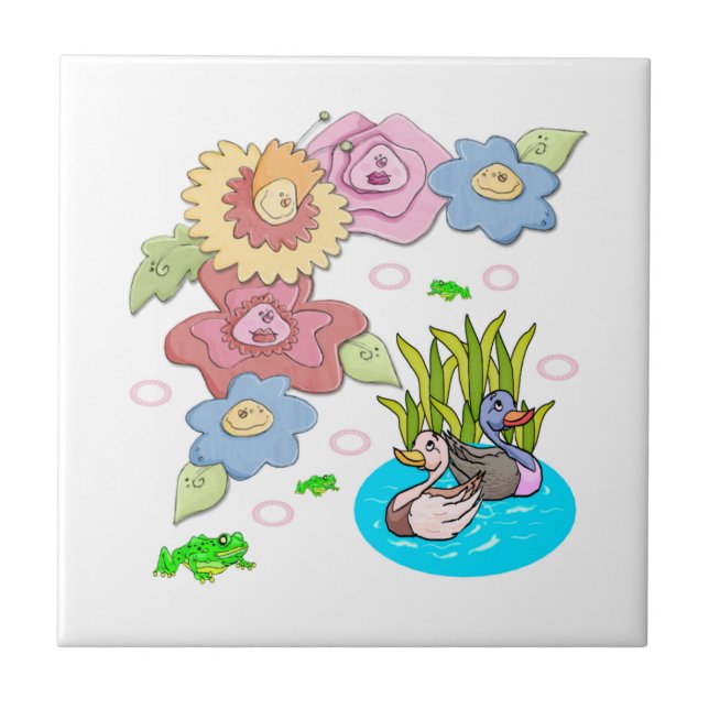 Sapo de Azulejo Fauna e Flora Pato Selvagem (Frente)