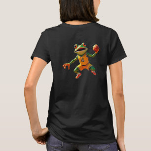 Sapo de basquetebol feminino de camiseta negra